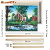 Ruopoty DIY Frame Night Scenery DIY Painting By Numbers Kits Modern Wall Art Picture Handpainted Oil Painting For Living Room Art