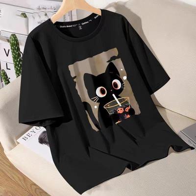 Lustige Cartoon Katze 3D-gedrucktes Kinder Erwachsenen T-Shirt Sommer Damen und Herren Lässig Outdoor Mädchen und Junge Kurzarm T-Shirts Top Pullover