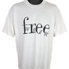 Vintage Free Wear 100% Baumwolle T-Shirt Herren T-Shirts Oberteil Herren Größe L 90er Johnathan Hoenscheidt Hergestellt in den USA