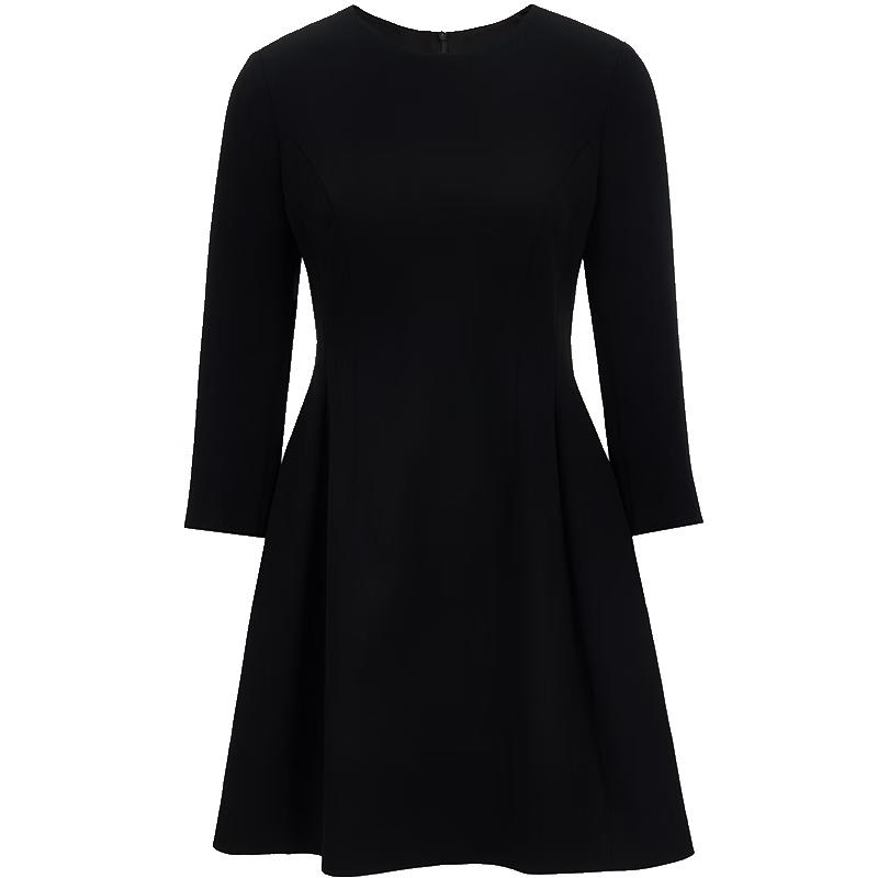 VEROMODA Winter Solid Color Slim-Fit A-Line Dress