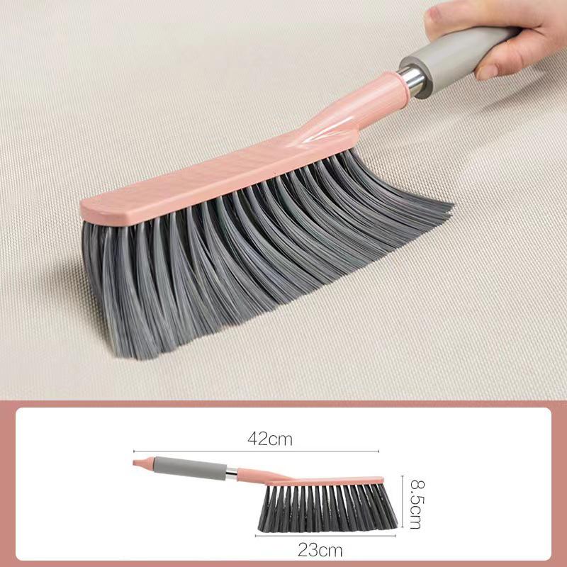 

1 большая щетка для подметания кровати, щетка для чистки бытовой кровати, дивана, чистка артефакта, длинная ручка, мягкая щетка, многофункциональная щетка розовый