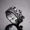 New Classic Vintage Crown King Ring Men's Fashion Punk Minimalist Biker Ring Mens Womens Street Niche Creative Party Accessories