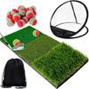 Gavit Golf Practice Mat, 3-Way Approach Practice Equipment, Golf Net, Indoor Training, Holds 20 EVA Balls, Includes Storage Bag