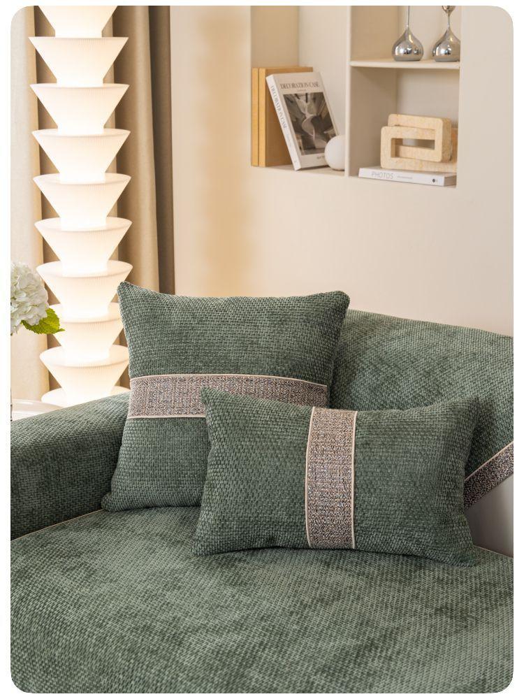 Luxe Bankkussen Anti-slip Meubel Stofbeschermer Doek Bank Handdoek Chenille Bankhoes voor Woonkamer Huisdecoratie 4 Seizoenen Universeel Zitkussen
