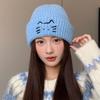 Embroidered Kitten Knit Beanies Warm Printing Knit Cap Cute Cat Knitted Hat  Apparel Accessories