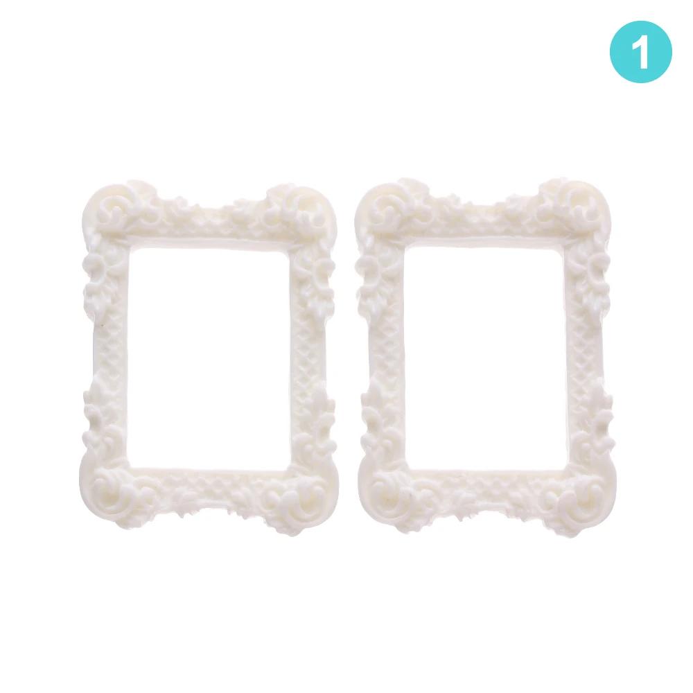 

Fashion Resin Photo Frame 2pcs Miniature Accessories Mini Photo Frame Crafts Simulation Furniture House Decoration Home Decor