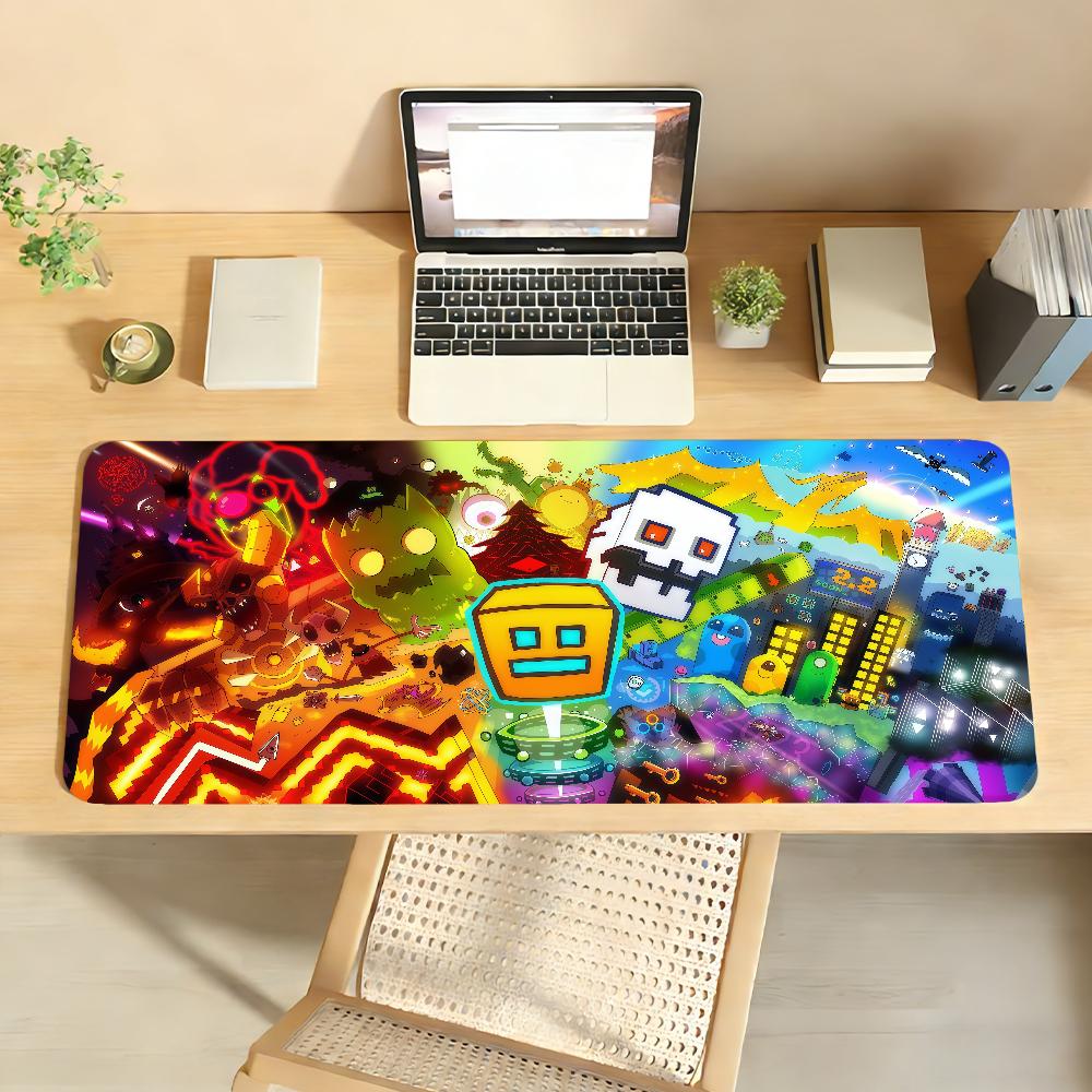 Game G-eometry Dash Mouse Pad Anti Slip Rubber Edge Locked Thickened Laptop Gaming Desk Mat