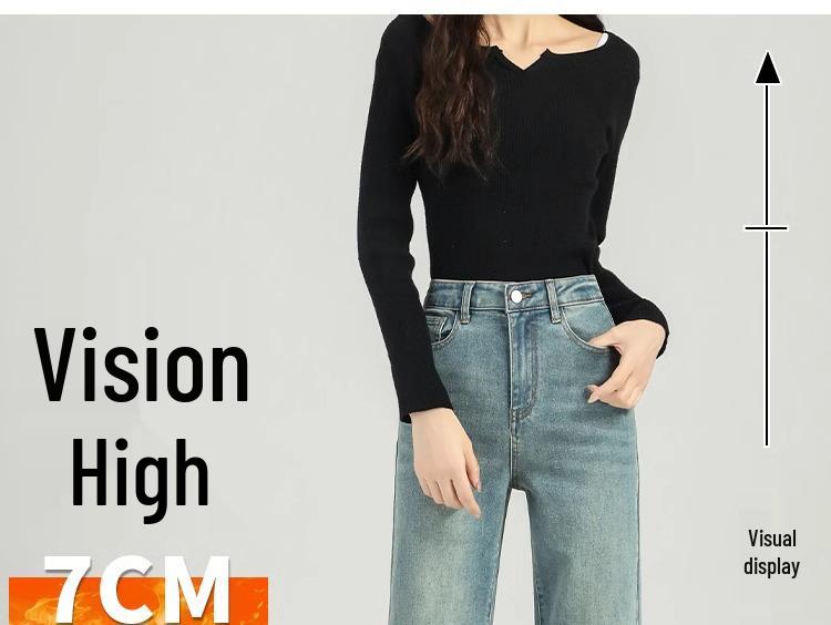 Women's Fleece-Lined Jeans: Autumn/Winter 2024 Slimming Petite Narrow, Wide & Straight-Leg Styles