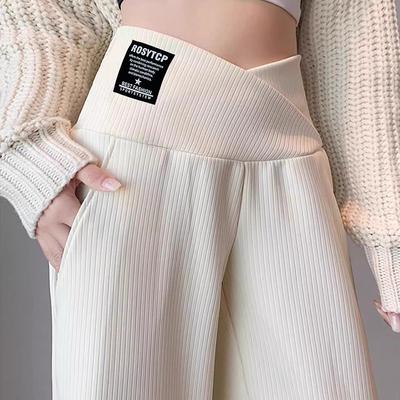 Spring and Autumn Style Outer Wear Does Not Restrain The Belly Wide-leg Pants Large Size Early Pregnancy Casual Pants