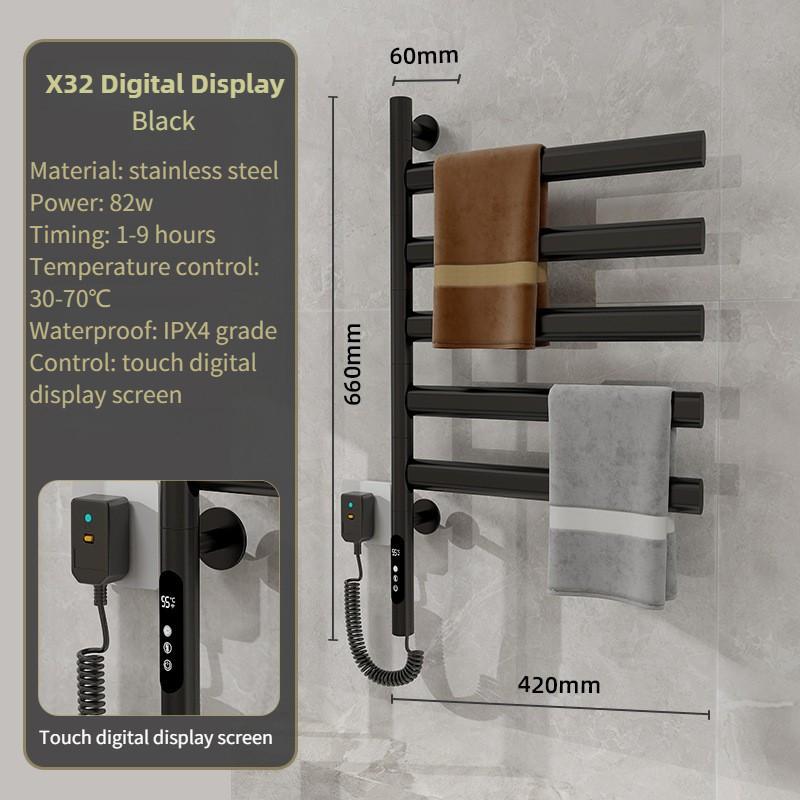 Electric Towel Rack  Household Bathroom Waterproof Intelligent Constant Temperature Towel Drying And Storage Holder