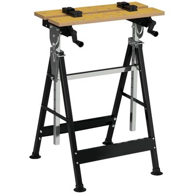 Height-Adjustable Work Bench with 4 Swivel Pegs Angle and Distance Adjustable Boards