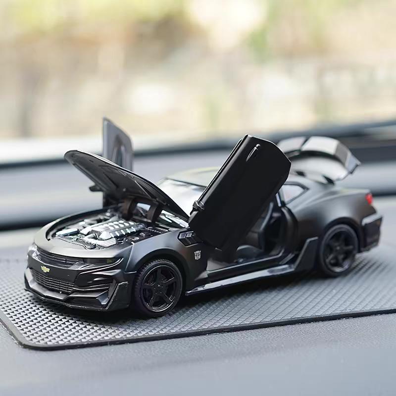 Chevrolet Camaro Supercar Simulation Diecast & Toy Vehicles Sounds & Light Pull Back Car 1:32 Alloy Model Gifts For Children