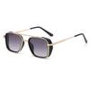 2026 European & American Retro Square Frame Men's Sunglasses - Double Bridge UV Protection