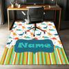 Custom Name Dinosaur Printed Carpet,Rug for Office Chair Living Room Bedroom Kitchen Room Decor Gifts.
