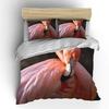 Flamingo cartoon cute bear kawaii Christmas gift king size double bed bedding set microfiber or polyester duvet cover set