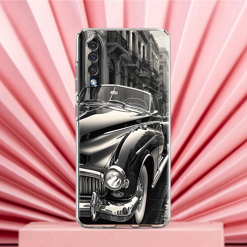Phone Case For Samsung A56 A36 A26 A24 A16 A14 A12 A32 A50 A70 A20E A22 A40 A34 A54 A42 A52 5G A04s A06 Cover Black White Car