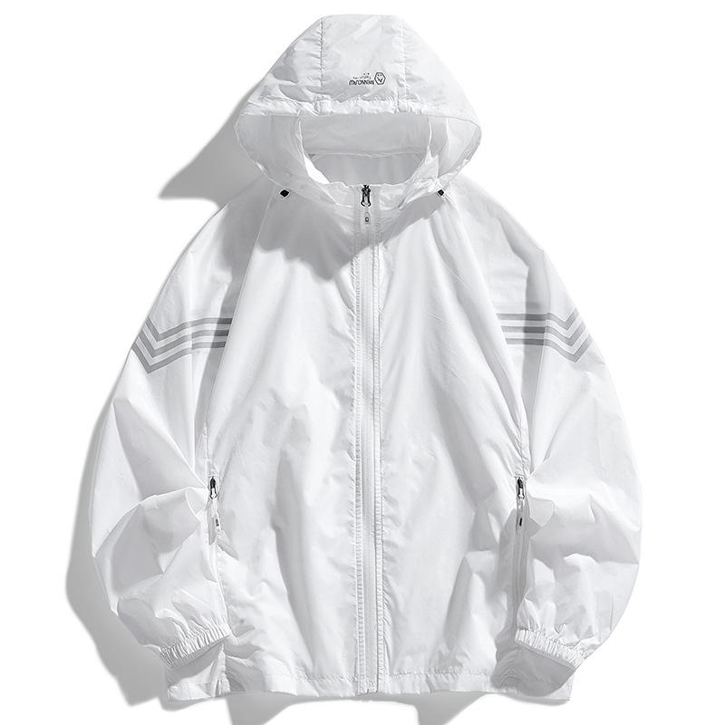 UPF50+Ice Silk Thin Sunscreen Clothes for Men's Summer Breathable Skin Clothes for Men's Fishing Sunscreen Clothes Jacket Outdoor Cardigan Coat