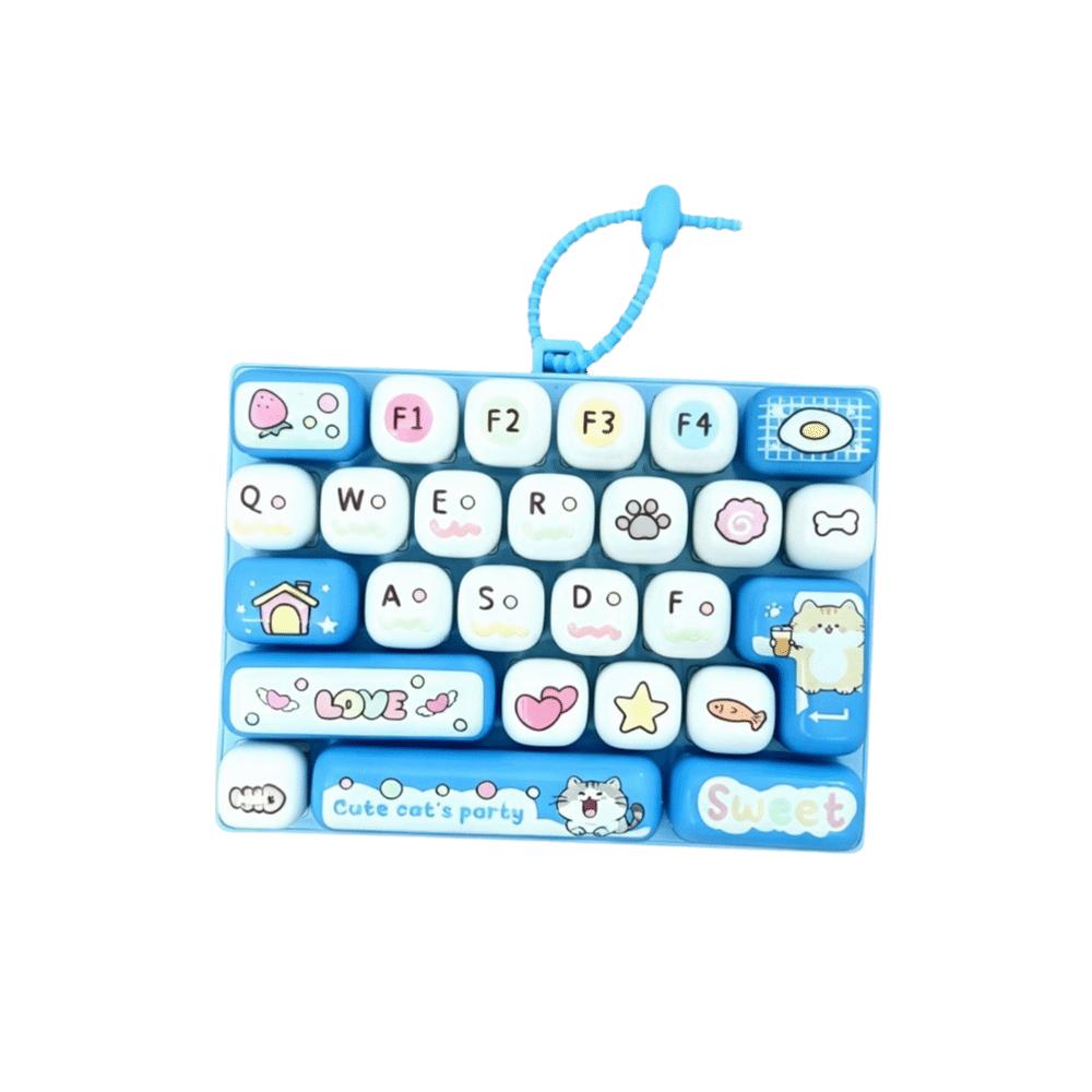 Cute Design Decompression Button Toy Creative Style Keyboard Keychain Accessories Gift