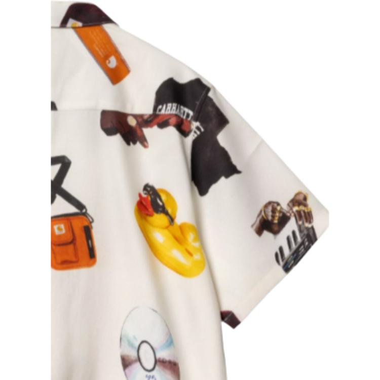 Carhartt WIP Pattern Printed Button Short Sleeve Shirt Men Shirts I0345742-UK-XX