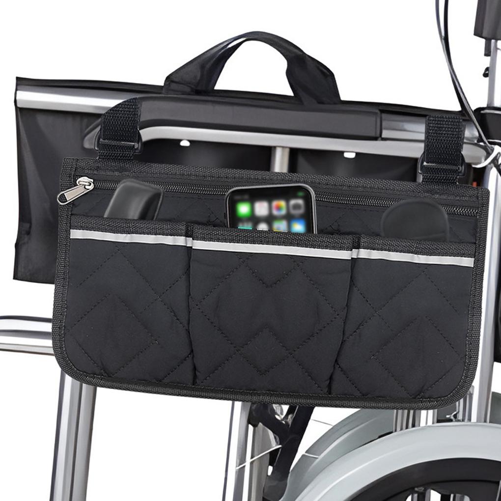 Efficient And Reliable Wheelchair Armrest Side Storage Bag Waterproof Wheelchair Armrest Handbag