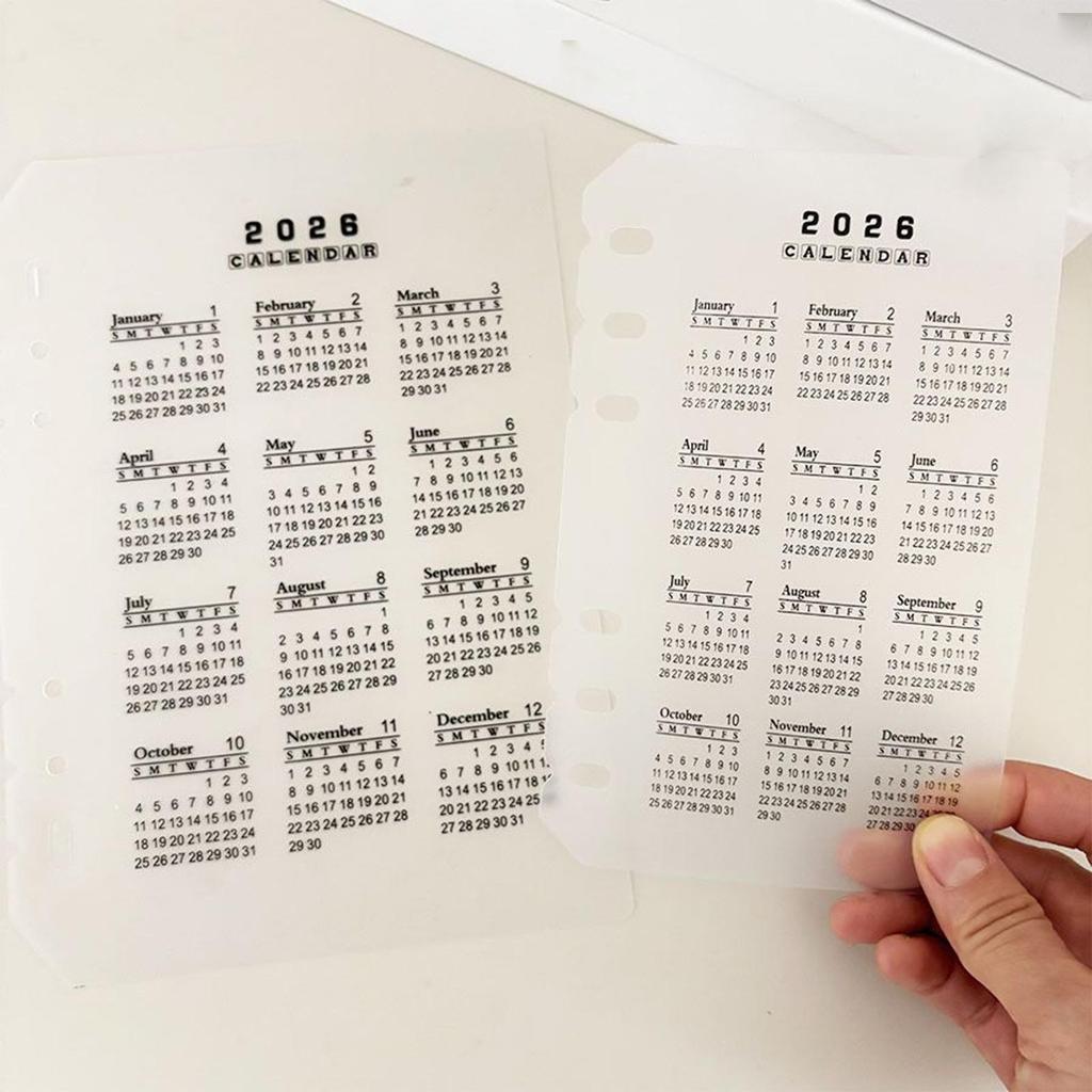 2026 Planner Divider Removable Matte Portable Inserts 2026 Planner Refills for Family Friends Students Teacher School Home