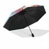1pc Love Live! Umi Sonoda Outdoor Umbrella - Automatic Opening/Closing, Portable 3-Fold Design, 8-Rib Iron Frame, Perfect Gift for Fans, Travelers, Da