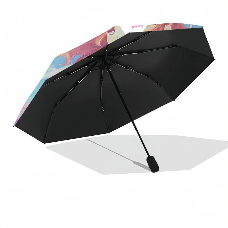 1pc Love Live! Umi Sonoda Outdoor Umbrella - Automatic Opening/Closing, Portable 3-Fold Design, 8-Rib Iron Frame, Perfect Gift for Fans, Travelers, Da