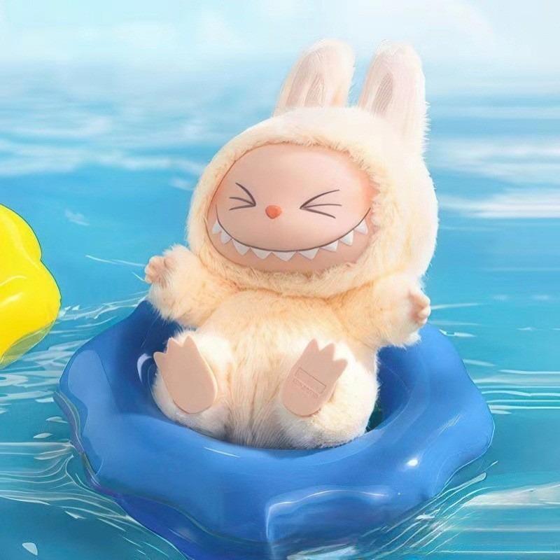 LABUBU versione cinese Serie Macaron Bubble Divertenti bambole di peluche in vinile con la faccia a scatola cieca