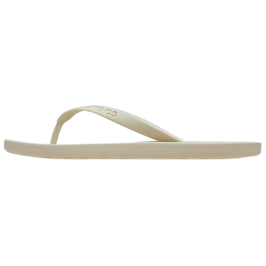 Crocs Fashion Versatile Rubber Sole Non-Slip Flip Flops Unisex Footwear Bone-White 210089-2Y2