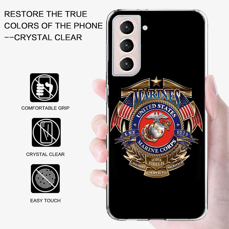 AMERICAN PATROIT Phone Case For Samsung Galaxy S25 Edge S24 S23 FE S21 S20 S10 Plus S22 S26 Ultra Cover Clear Cases TPU Capa She