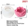 Lotus Candlestick Silicone Mold 3D Buddha Statue Shape Candle Mold Aromatherapy Gypsum Mold Concrete Plush Flower Pot Mold