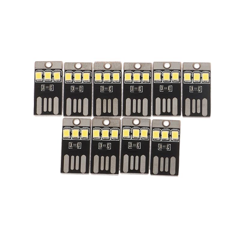 10Pcs Book Light Mini Night Lighting 2835 Smd Bulb 5V 0.2W Led Usb Light For Computer Mobile Power Supply Chip Led Nightlight