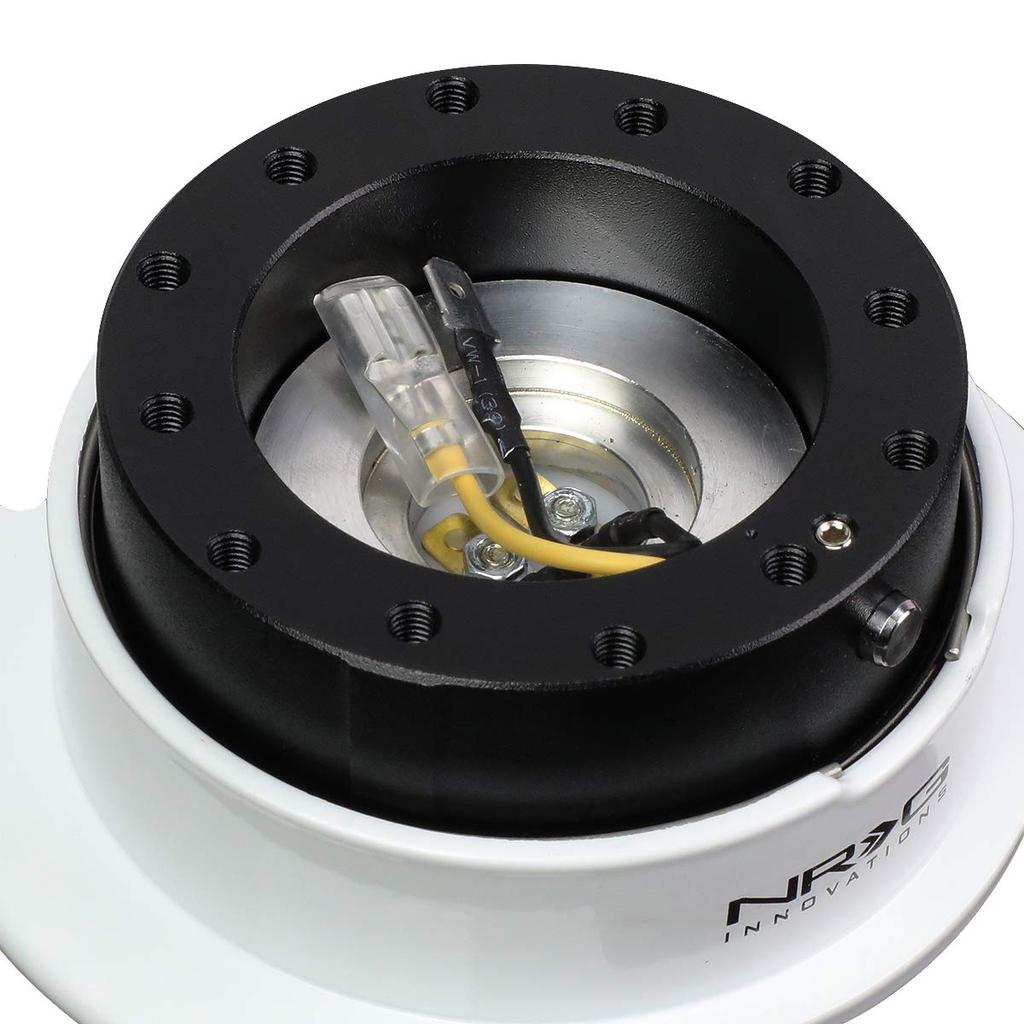 NRG Innovations Quick Release Kit your body White Ring with Finger Grooves SRK-250BK-WT (Choose color) /