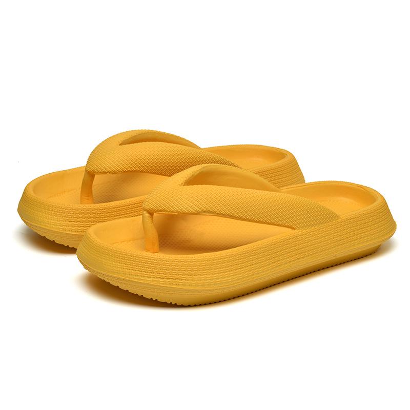 Unisex Thick-Soled Summer Flip-Flops: Breathable, Non-Slip, Soft Sole