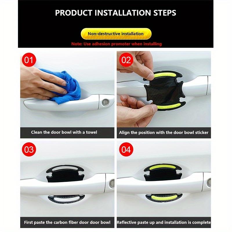 10 PCS Car Reflective Sticker Door Bumper Strip Reflective Car Mirrors Anti Scratch Protection Stickers Car Strip Stickers