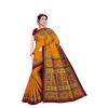 TAMAIRA FASHION Damen schlichter Baumwoll-Sari (1456nobp_Senf)