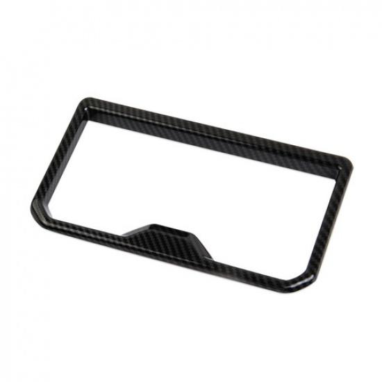 Carbon Fiber Style Front Central Control Cup Holder Cover Trim for Toyota Tacoma