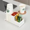 Desktop Disposable Cup Holder Organizer Household Creative Coffee Cup Sugar Bag Tea Bag Storage Box Metal Cup Holder