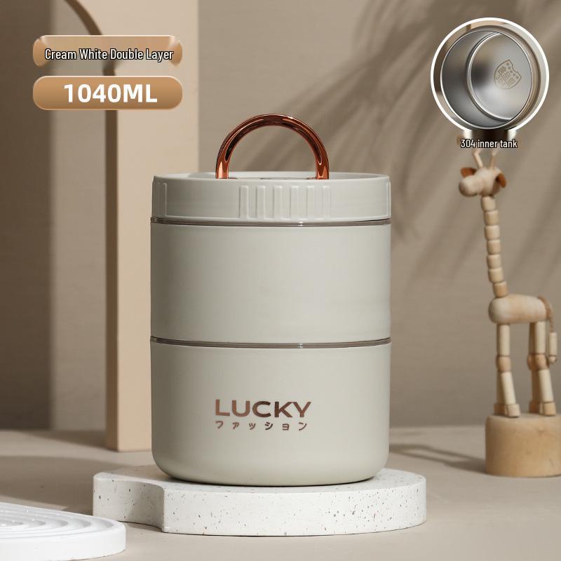 304 Stainless Steel Bento Box - Multi-Layer Partitioned Lunch Container for Students and Office Workers