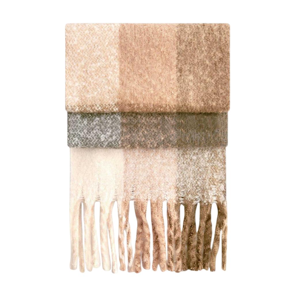 Beechfield Unisex Adult Checked Fluffy Winter Scarf