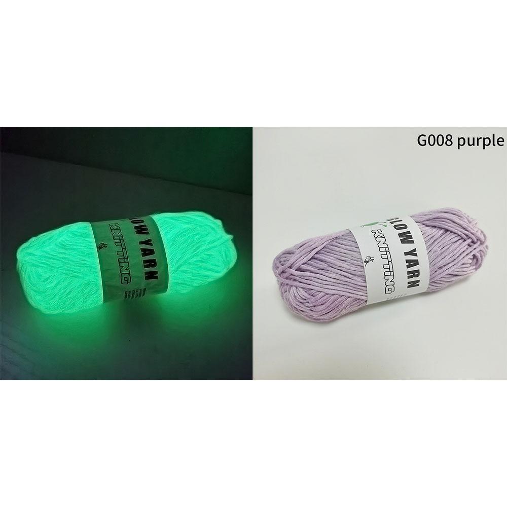 50g/roll Thread Glowing Yarn Glow In The Dark Knitted Yarn Skin-friendy Luminous Chunky Yarn  Sewing