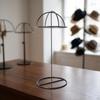 Hat Display Stand Stainless Steel with Dome Support Brushed Metal for Boutiques,