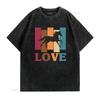 Horse T Shirt I Love Lover Rider Owner Trainer Who Loves Horses HOR004F01 vintage Washed streetwear designer clothes Unisex
