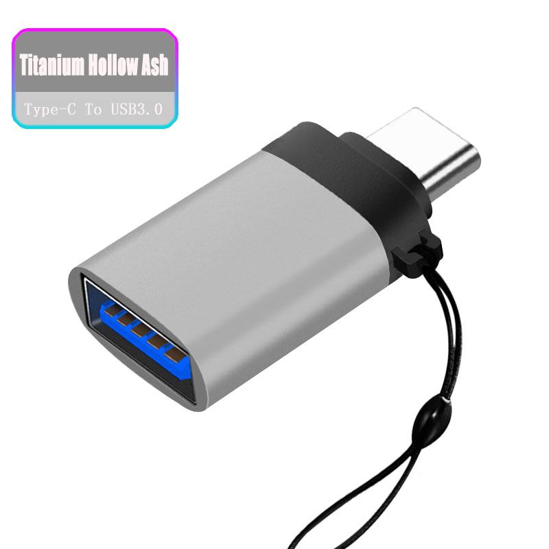

Type C To USB 3.0 Adapter Metal Otg Adapter With Anti Loss Strap Suitable For Cameras Phones Tablets Laptops Usb Drives