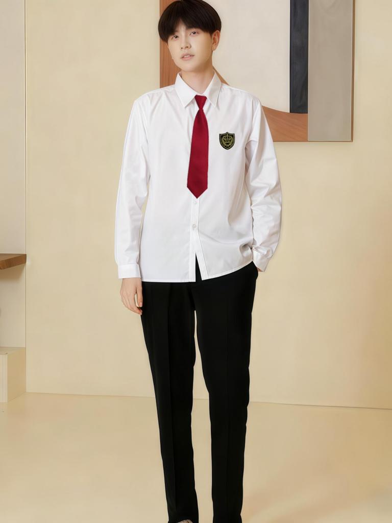 Red Formal Skirt Suit for Students: Academy-Style Choir & Sports Uniform