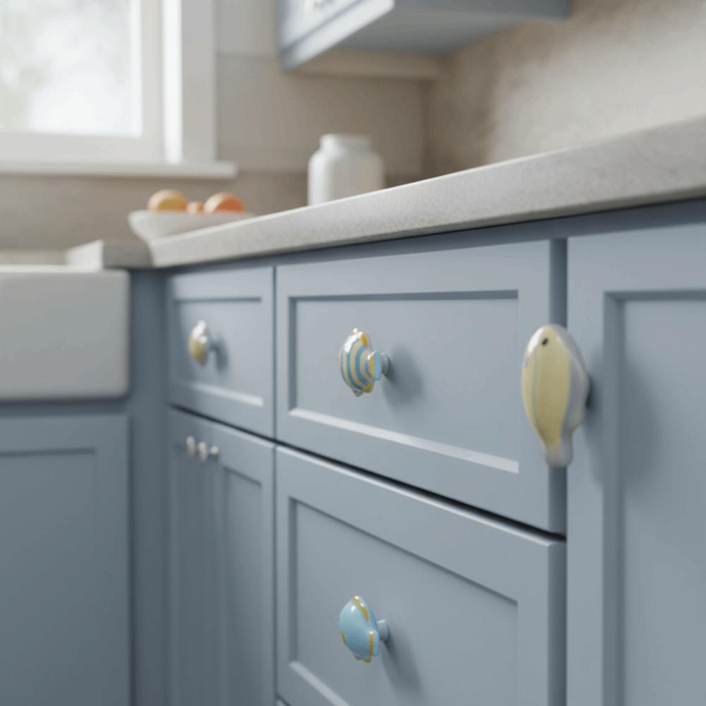 Tecknad Djur Skåphandtag Söt Design Keramisk Knopp Dörrhandtag Djurknopp Möbeldörr