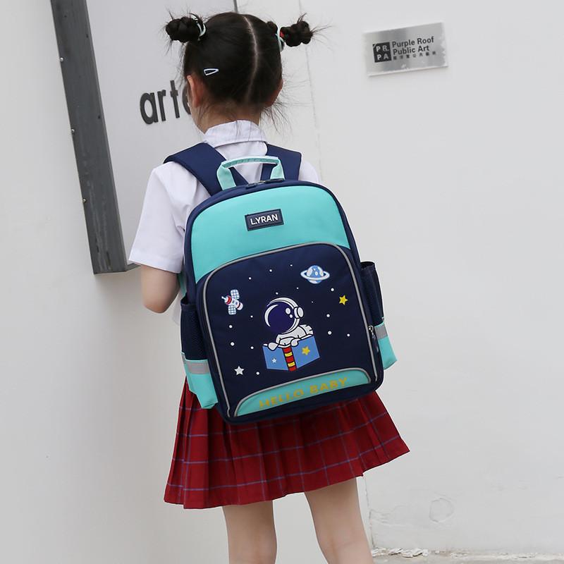 Lightweight Cartoon Astronaut Backpack With Large Capacity For School Kids Gender Neutral