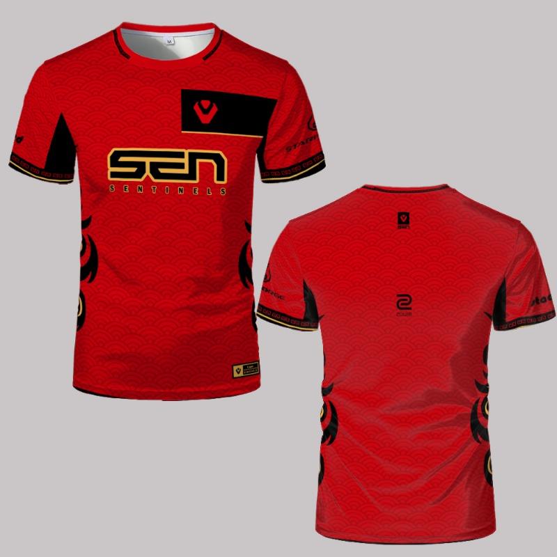 Sentinels Esports Club Uniforms SEN Pro Jersey Professional Players Training Uniform Fans Custom Tops Men's Oversized T-shirts
