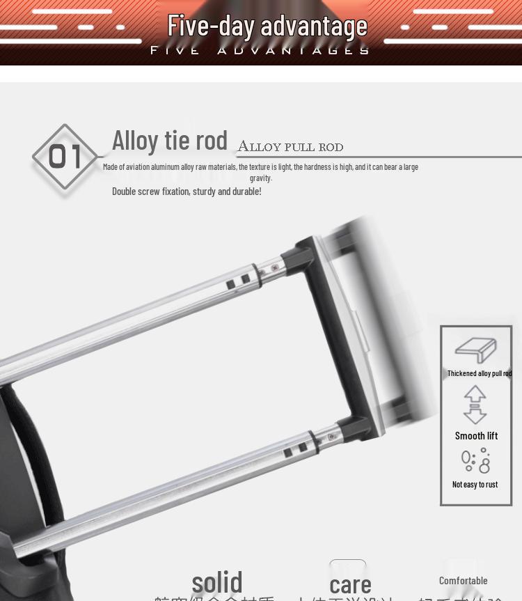 Universal Waterproof Oxford Wheel Carry-On Luggage for Students and Women