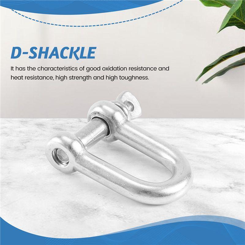 A60zm6x38mm Straight D-Shackle, Short, Stainless Steel AISI 316May